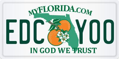 FL license plate EDCY00