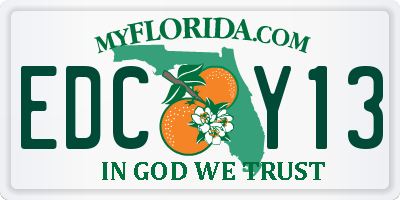 FL license plate EDCY13