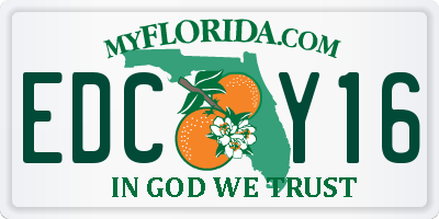 FL license plate EDCY16