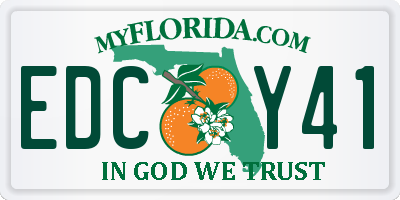 FL license plate EDCY41