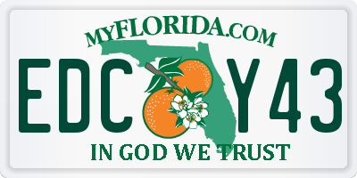 FL license plate EDCY43