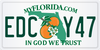 FL license plate EDCY47