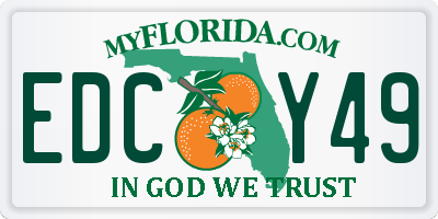 FL license plate EDCY49