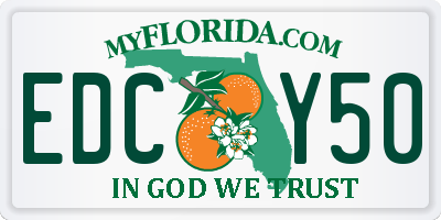 FL license plate EDCY50
