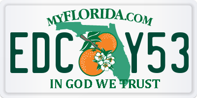 FL license plate EDCY53