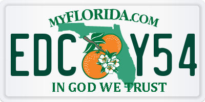 FL license plate EDCY54