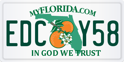 FL license plate EDCY58