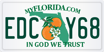 FL license plate EDCY68