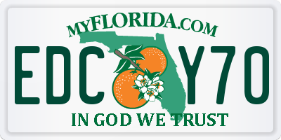FL license plate EDCY70