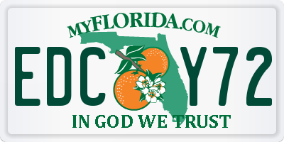 FL license plate EDCY72