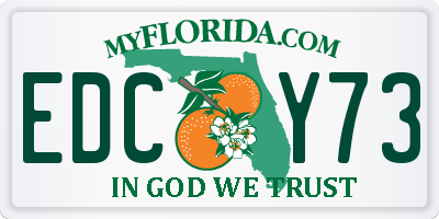 FL license plate EDCY73