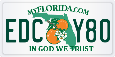 FL license plate EDCY80