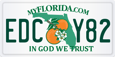 FL license plate EDCY82