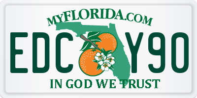 FL license plate EDCY90