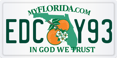 FL license plate EDCY93