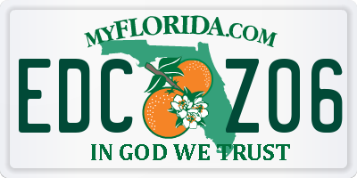 FL license plate EDCZ06