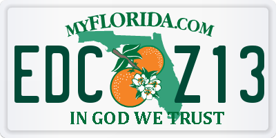 FL license plate EDCZ13