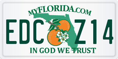 FL license plate EDCZ14