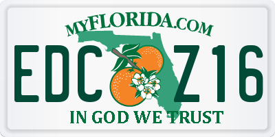 FL license plate EDCZ16