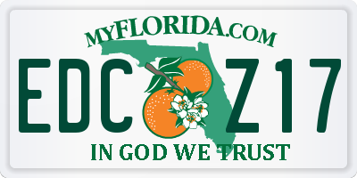 FL license plate EDCZ17