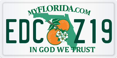 FL license plate EDCZ19