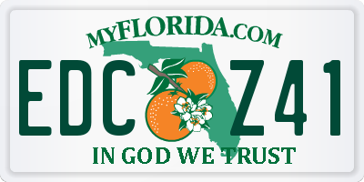 FL license plate EDCZ41