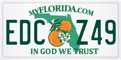 FL license plate EDCZ49