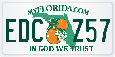 FL license plate EDCZ57