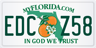 FL license plate EDCZ58
