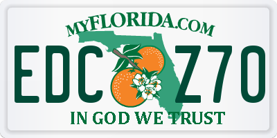 FL license plate EDCZ70