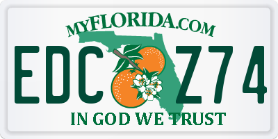 FL license plate EDCZ74