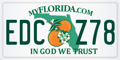 FL license plate EDCZ78