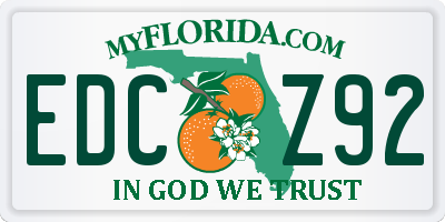 FL license plate EDCZ92