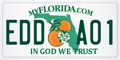 FL license plate EDDA01