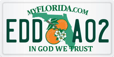 FL license plate EDDA02