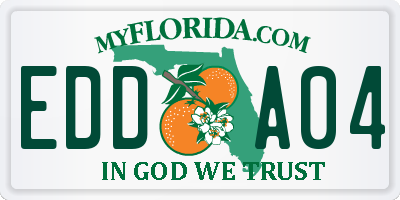 FL license plate EDDA04