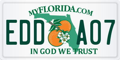 FL license plate EDDA07