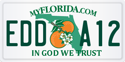 FL license plate EDDA12