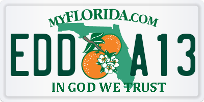FL license plate EDDA13
