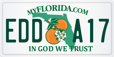 FL license plate EDDA17
