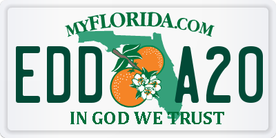 FL license plate EDDA20