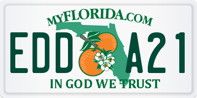 FL license plate EDDA21