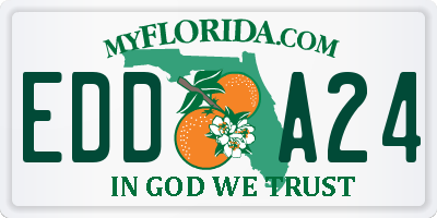 FL license plate EDDA24