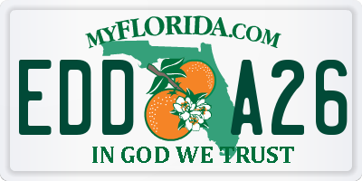 FL license plate EDDA26