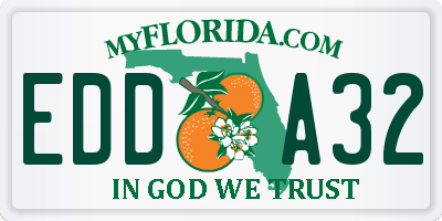FL license plate EDDA32