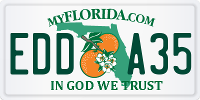 FL license plate EDDA35