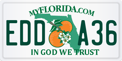 FL license plate EDDA36