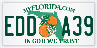 FL license plate EDDA39