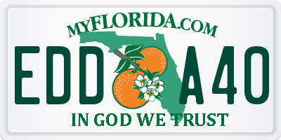 FL license plate EDDA40