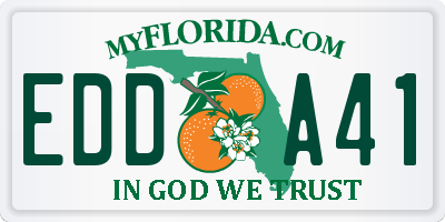 FL license plate EDDA41